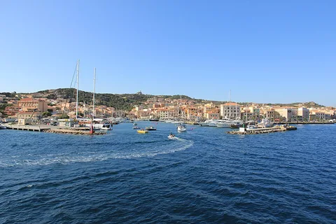 View of La Maddalena, Italy