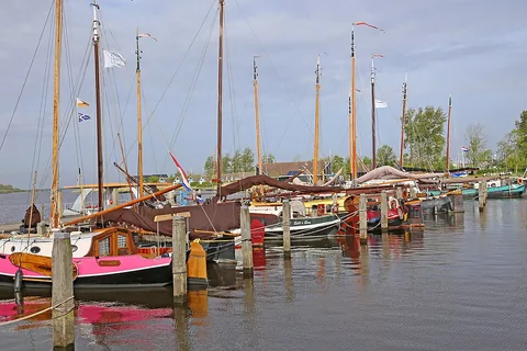 View of Lauwersoog, Netherlands