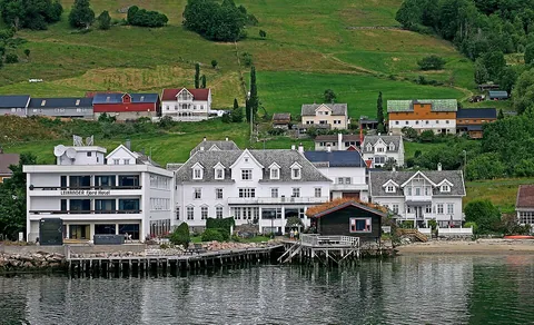 View of Leikanger, Norway