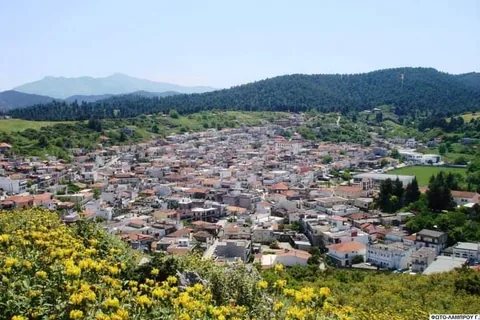 View of Mantoudi, Greece