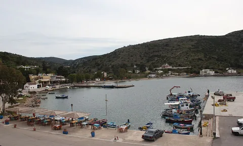 View of Mesta (Chios), Greece