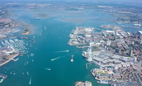 View of Portsmouth Harbour, United Kingdom