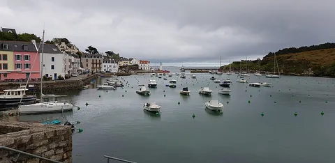 View of Sauzon Belle-ile, France