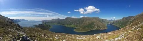 Bremangerlandet landscape near Smørhamn, Norway
