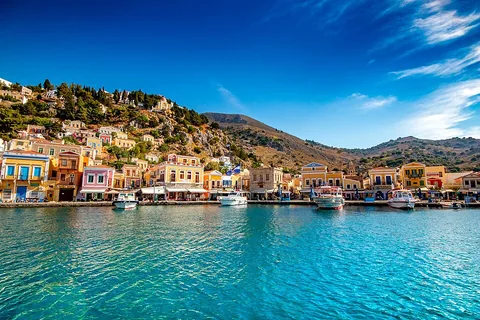 View of Symi (Simi), Greece