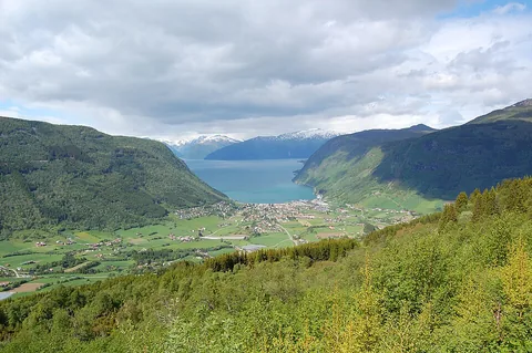 View of Vik, Norway
